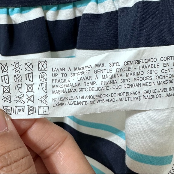 Zara V-Neck Stripes Peplum Sleeveless Women’s Top Size XS - Picture 9 of 9